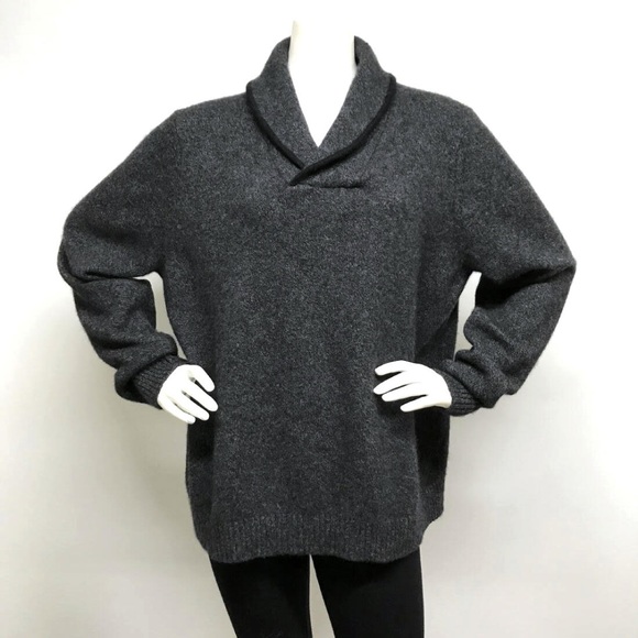 ❌❌SOLD❌❌ CASHMERE Sweater ELBOW Patches Mens XL - Picture 3 of 8